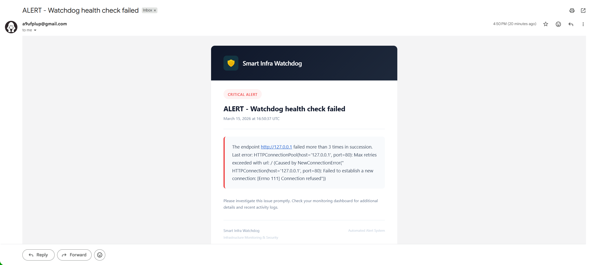 Smart Infrastructure Watchdog screenshot 3
